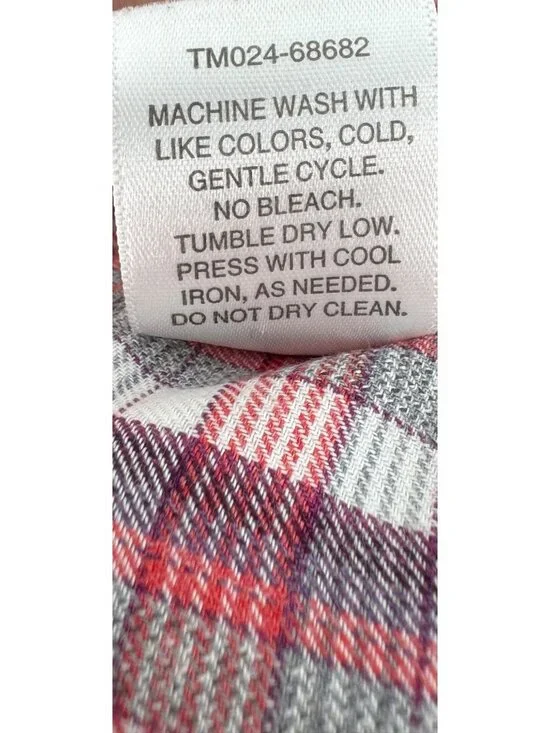 Pendleton Womens Red & White Long Sleeve Plaid Button-Up Shirt Size S - Picture 12 of 12